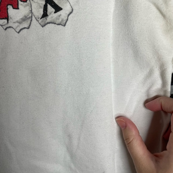 Vintage band tee NOFX white ringer tshirt 90s women’s size medium - Picture 6 of 9